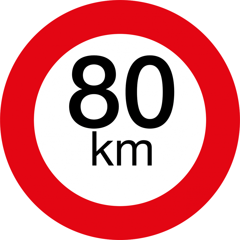 Speed sign | round | 80 km