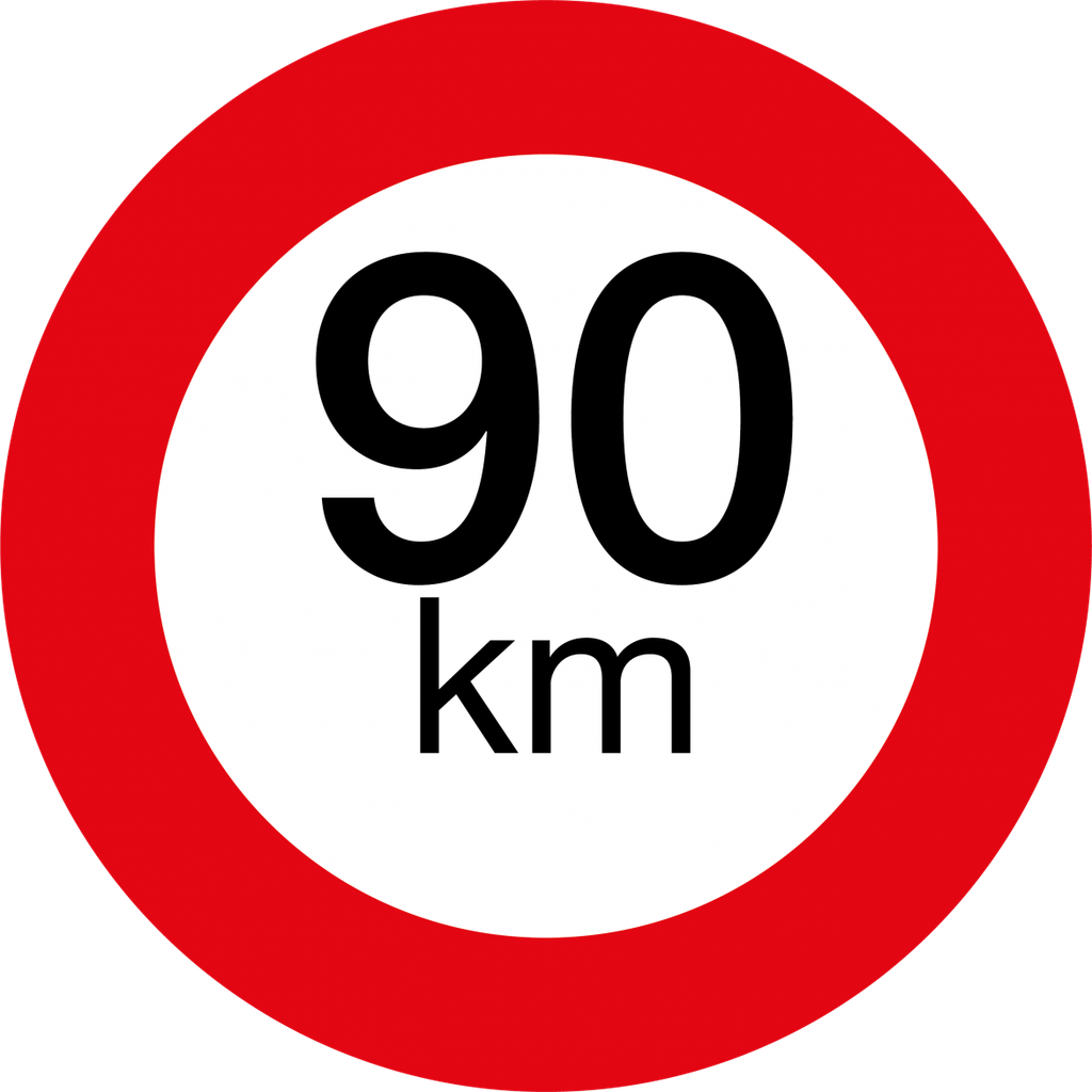 Snelheidsplaat | rond | 90 km
