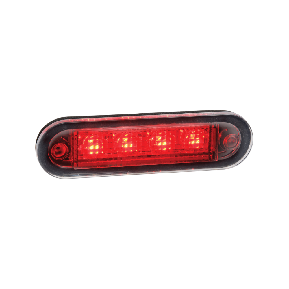 Luz de posición LED | 4 LEDs | 12-24V | rojo