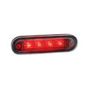 Luz de posición LED | 4 LEDs | 12-24V | rojo
