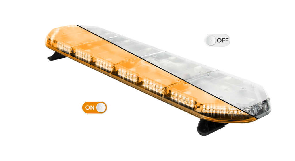 Rampe lum. À LED LEGION | 125 cm | orange | 24V + boîtier de comm.