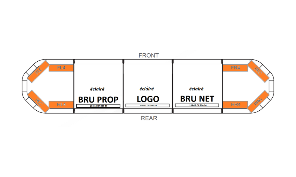 Rampe lumineuse à LED | 24V | orange | BRUSSEL PROP