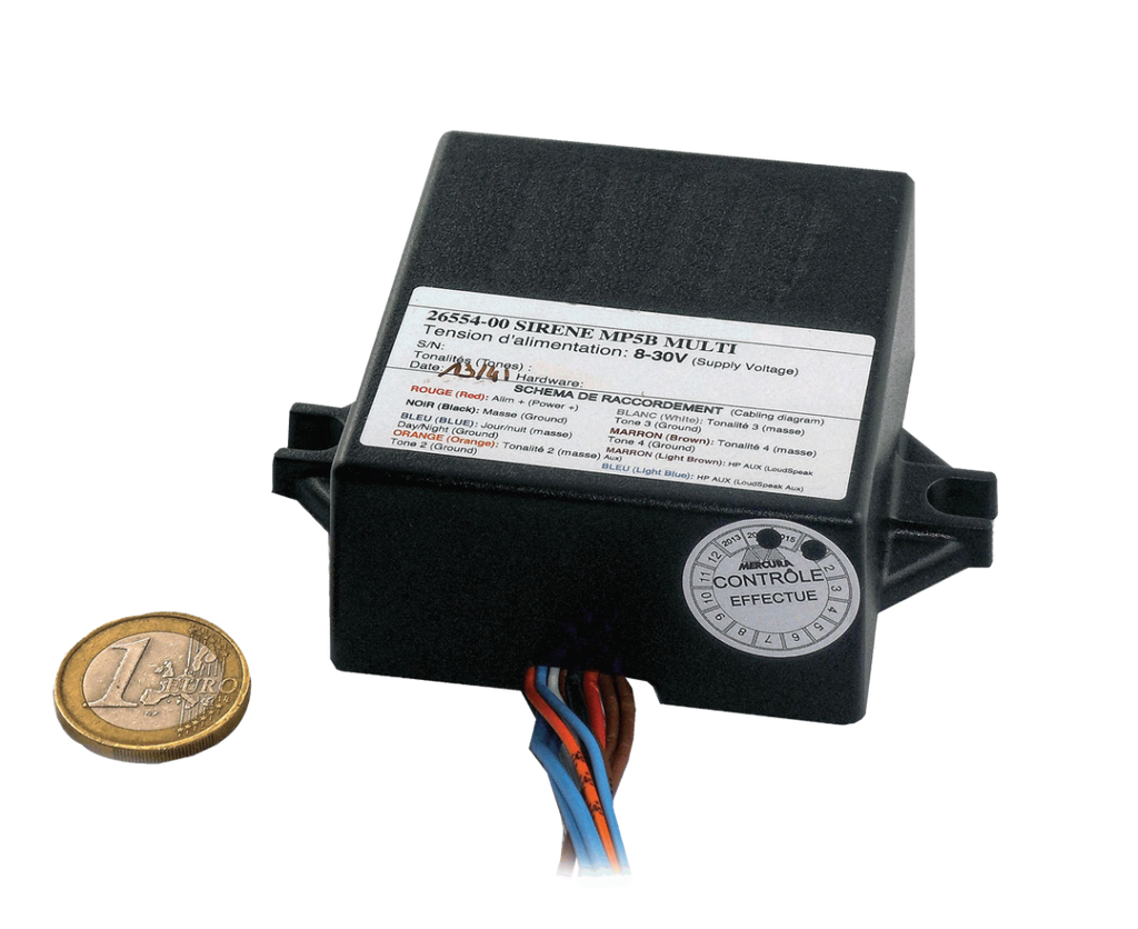 Sirène/amplificateur | 120 dB | yelp/wail/hi-lo