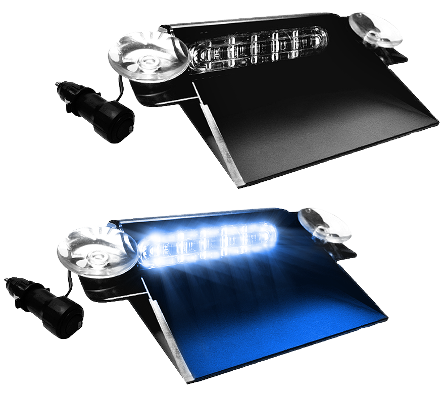 Flitser dashboard | LED | 6 LEDs | 12-24V | blauw