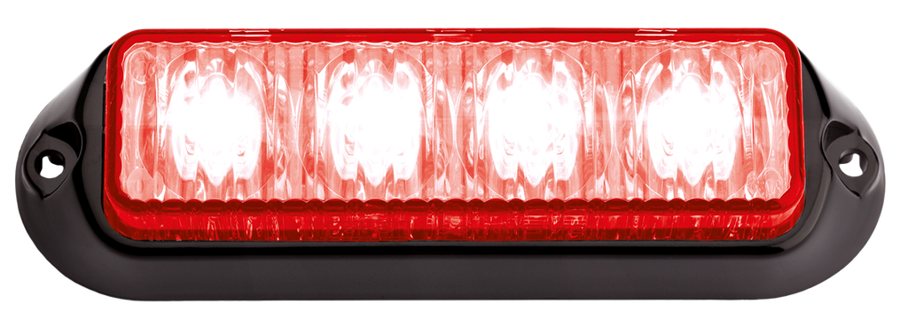 Flitser | LED | 4 LEDs | 12-24V | rood