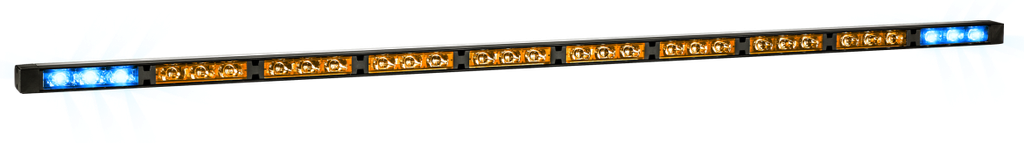 Directionele LED lichtbalk | 10 modules | 12-24V | oranje/blauw