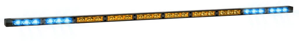 Directionele LED lichtbalk | 10 modules | 12-24V | oranje/blauw