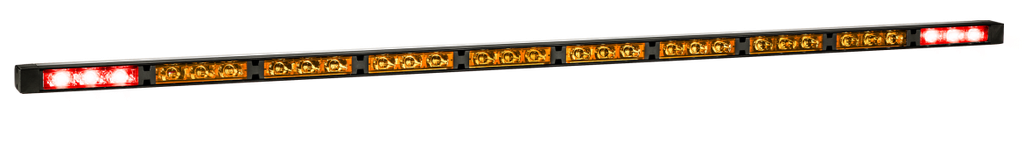 Directionele LED lichtbalk | 10 modules | 12-24V | oranje/rood