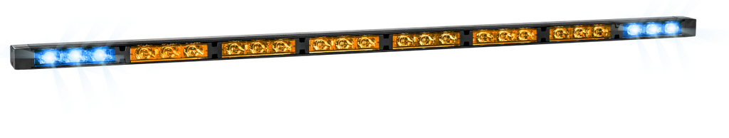 Directionele LED lichtbalk | 8 modules | 12-24V | oranje/blauw
