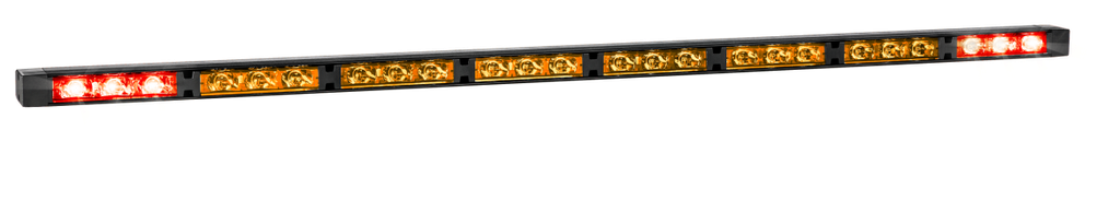 Directionele LED lichtbalk | 8 modules | 12-24V | oranje/rood
