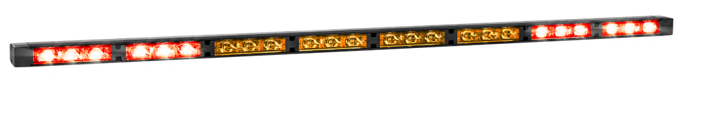 Directionele LED lichtbalk | 8 modules | 12-24V | oranje/rood