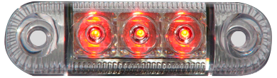 Feu d'encombrement LED | 3 LEDs| 12-24V | rouge