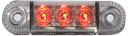 (W61-DV-RO) LED marker light | 3 LEDs | 12-24V | red