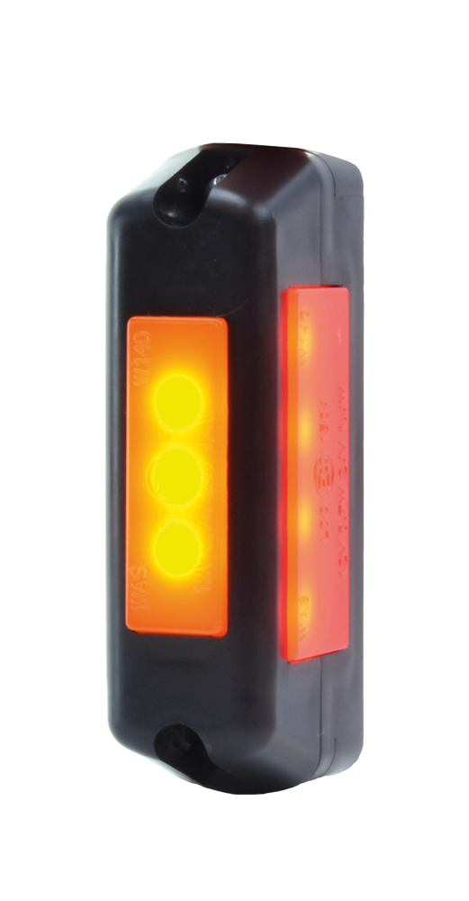 Feu d'encombrement LED | gauche+droite | 12-24V | rouge/orange/blanc