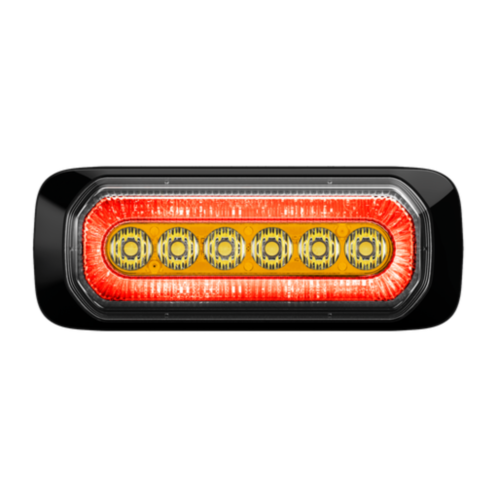 Feu flash | LED | 6 LEDs | 12-24V | orange/rouge