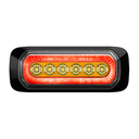 LED Flitser | 6 LEDs | 12-24V | oranje/rood
