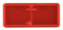 Reflector | rectangular | rojo