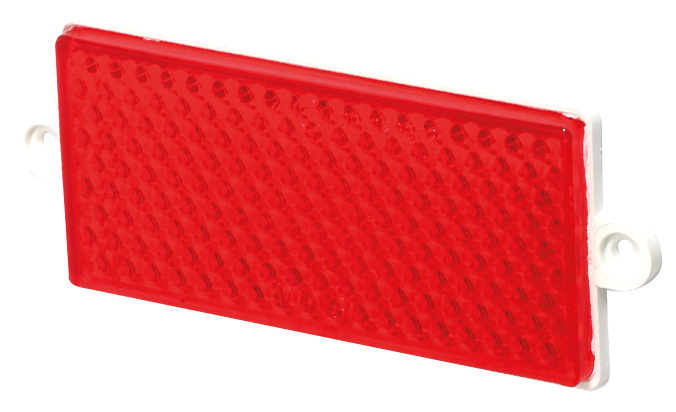 Catadiottro | rettangolare | rosso
