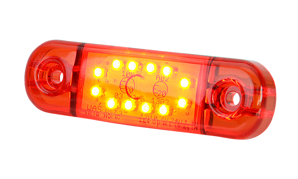 Feu d'encombrement LED | 12 LEDs | 12-24V | rouge