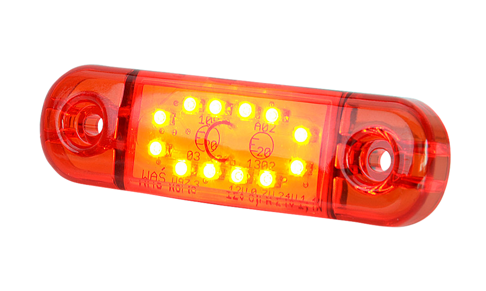 LED markeerverlichting | 12 LEDs | 12-24V | rood