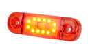Luz de posición LED | 12 LED | 12-24V | rojo | oscuro/ahumado