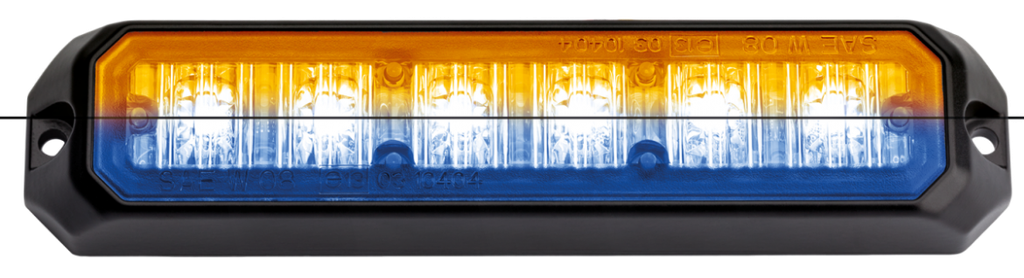 Feu flash | LED | 6 LEDs | 12-24V | orange/bleu