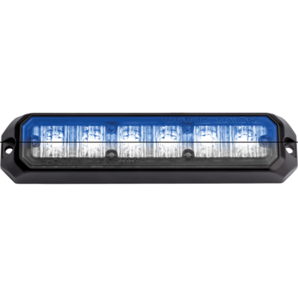 LED Flitser | 2x6 LEDs | 12-24V | blauw/wit