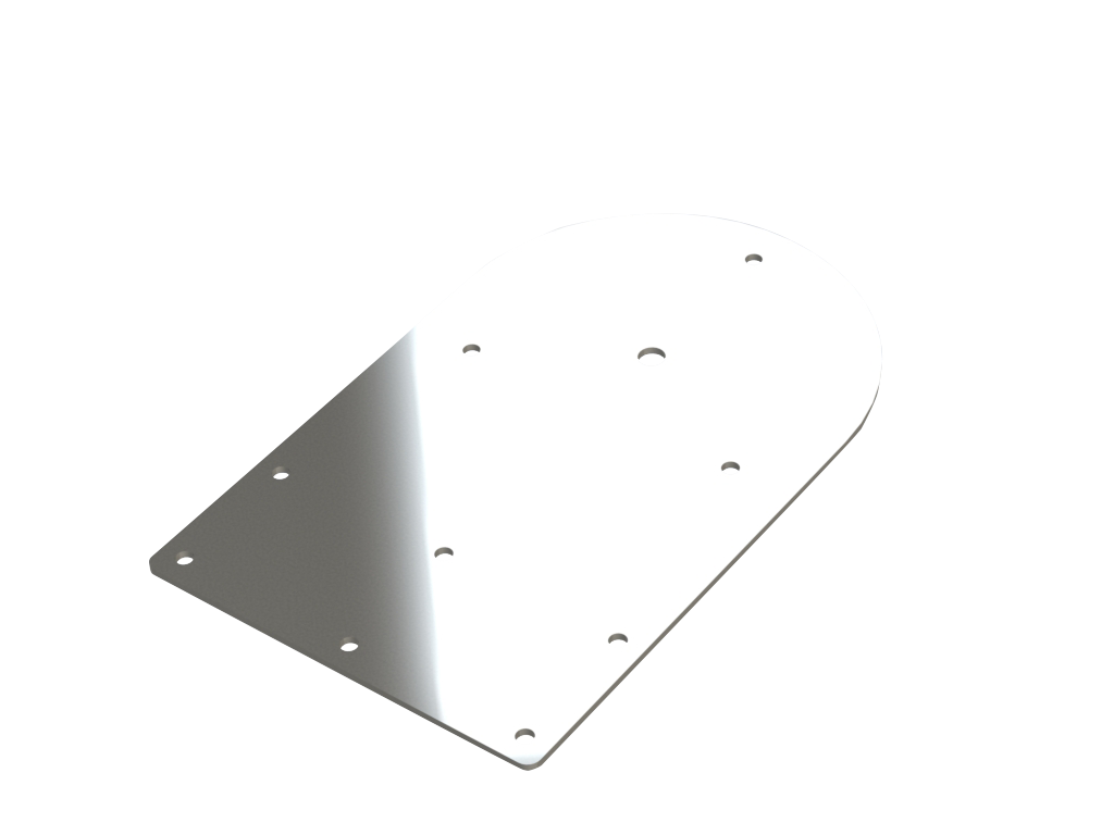 Soporte plano | 3mm acero inoxidable | para baliza giratoria