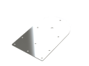 Steunplaat vlak | 3mm inox | voor zwaailamp