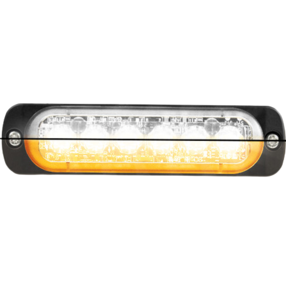 LED Flitser | 2x6 LEDs | 12-24V | oranje/wit