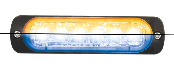 Flitser | LED | 6 LEDs | 12-24V | oranje/blauw