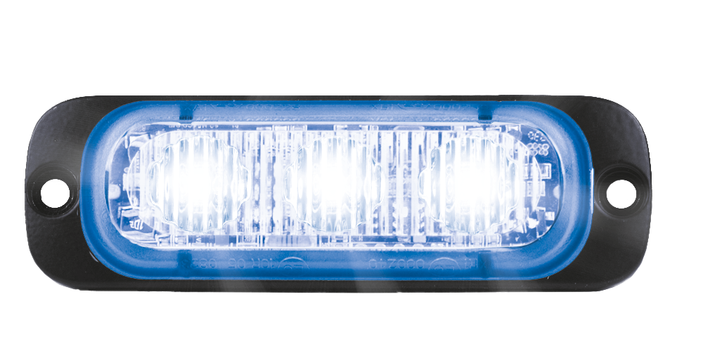 Flitser | LED | 3 LEDs | 12-24V | blauw