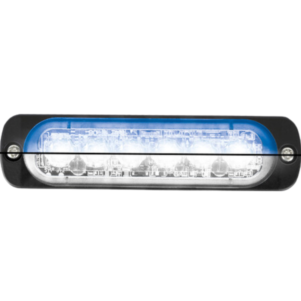 LED Flitser | 2x6 LEDs | 12-24V | blauw/wit