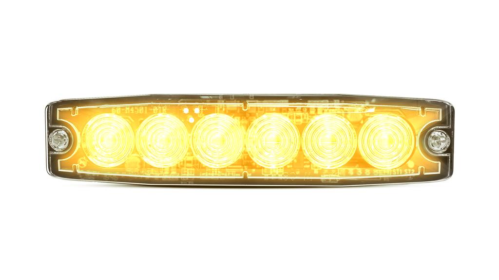 Lampeggiatore a LED | 6 LEDs | 12-24V | ambra