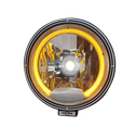 Long-range high beam headlamp | round | Amber LED ring