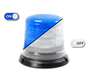 Flitslicht | LED | 3 puntsbevestiging | 12-24V | transparante lens | blauw