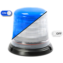 Gyrophare | LED | fixation 3 boulons | 12-24V | lentille transparente | bleu