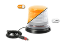 Gyrophare | LED | magnétique | 12-24V | lentille transparente | orange
