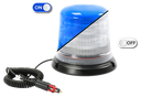 Gyrophare | LED | magnétique | 12-24V | lentille transparente | bleu