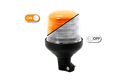 Flitslicht | LED | flexibele buisbevestiging | 12-24V | transparante lens | oranje