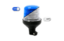 Gyrophare | LED | montage flexible sur tube | 12-24V | lentille transparente | bleu