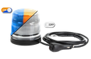 Gyrophare | LED | magnétique | 12-24V | lentille transparente | orange/bleu
