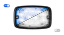 Flitser | LED | 12 LEDs | 12-24V | transparante lens | blauw 