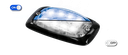 Feu flash | LED | 8 LEDs | 12-24V | lentille transparente | bleu