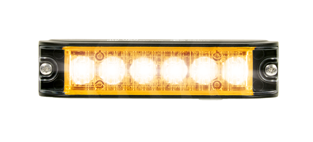 Feu flash | LED | 6 LEDs | 12-24V | lentille transparente/LEDs oranges