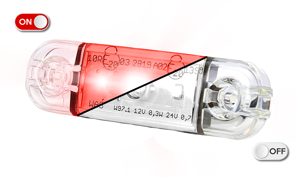 LED-Markierungsleuchte | 3 LEDs | 12-24V | rot