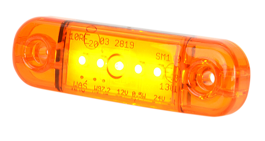 Feu d'encombrement LED | 5 LEDs | 12-24V | orange