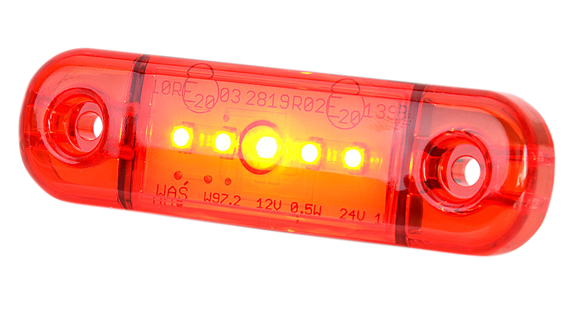 LED markeerverlichting | 5 LEDs | 12-24V | rood