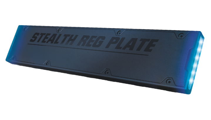 Dual LED flasher | Registration plate | 12-24V | Blue