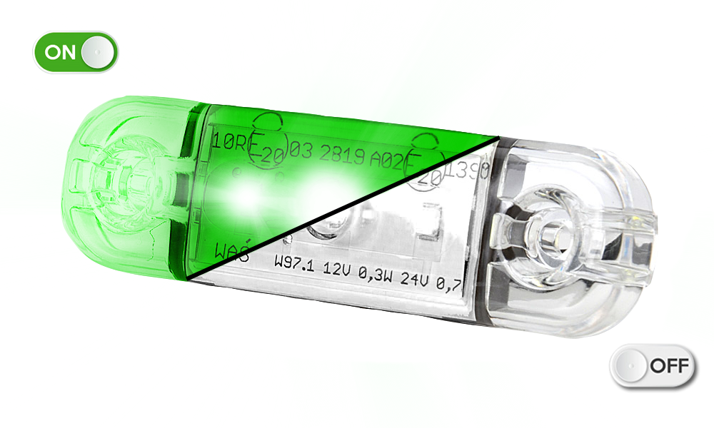 Luce di posizione LED | 3 LEDs | 12-24V | green